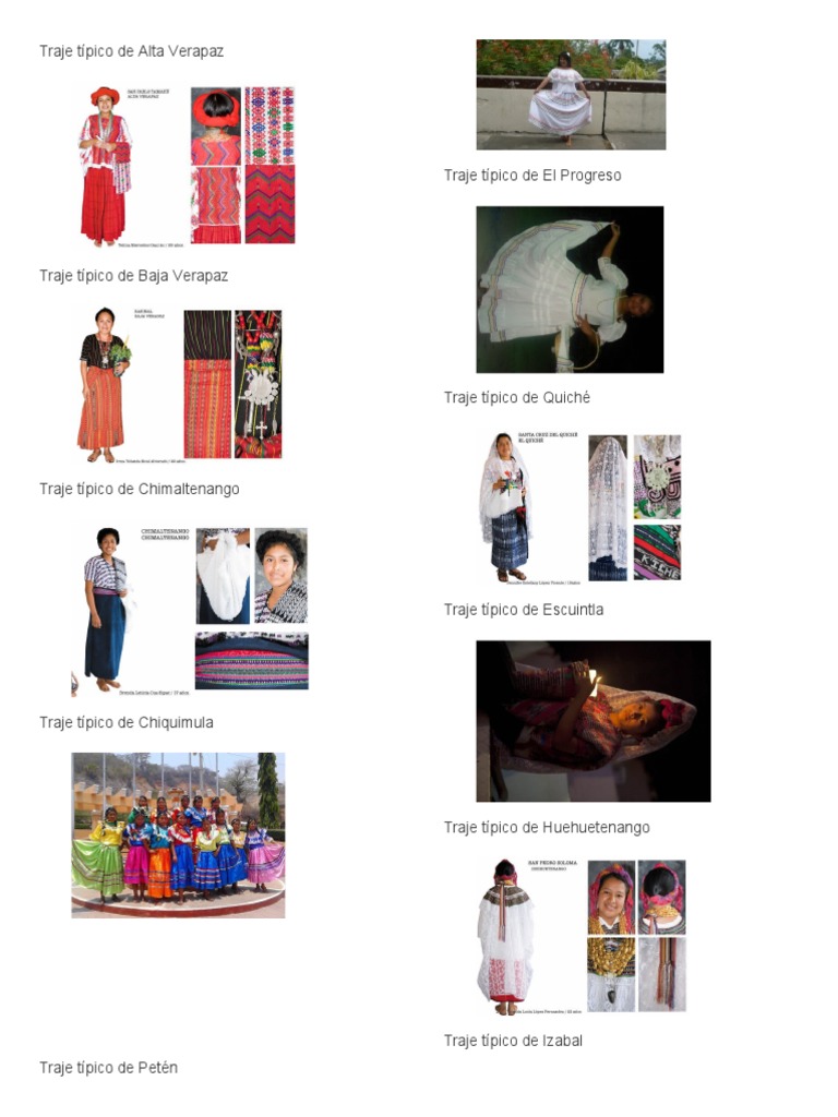 Trajes Tipicos Departamentos Guatemala PDF
