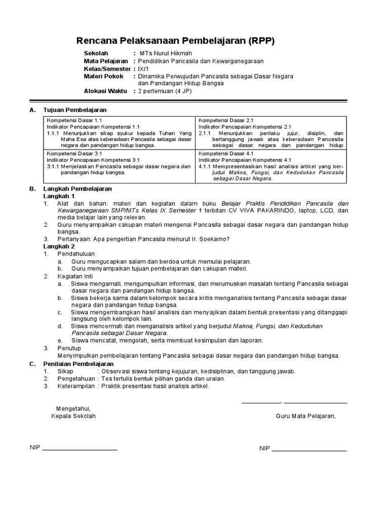 Contoh Makalah PKN Kelas 9 Terlengkap dan Mudah Dipahami