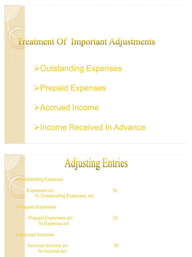 Adjustments 1 | PDF