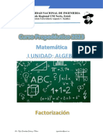 Unidad I Algebra. Factorizacion