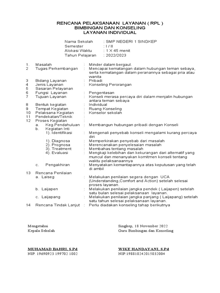 RPL Individu | PDF | Karier & Perkembangan