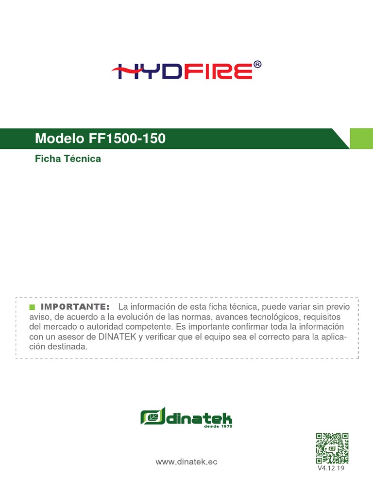 Anexo 3 FECI20 Ficha FF1500 150 | PDF | Inyección de combustible | Bomba