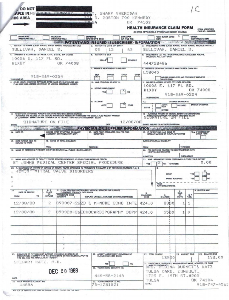 12 22 88 Claim Form Part C | PDF