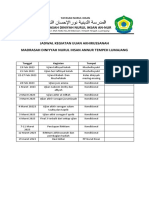 Jadwal Ujian Madin