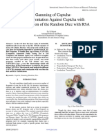 A Gamming of CaptchaThe Confrontation Against Captcha With Implementation of The Random Dice With RSA