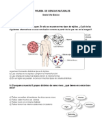 Prueba de Diagnostico Ciencias Naturales