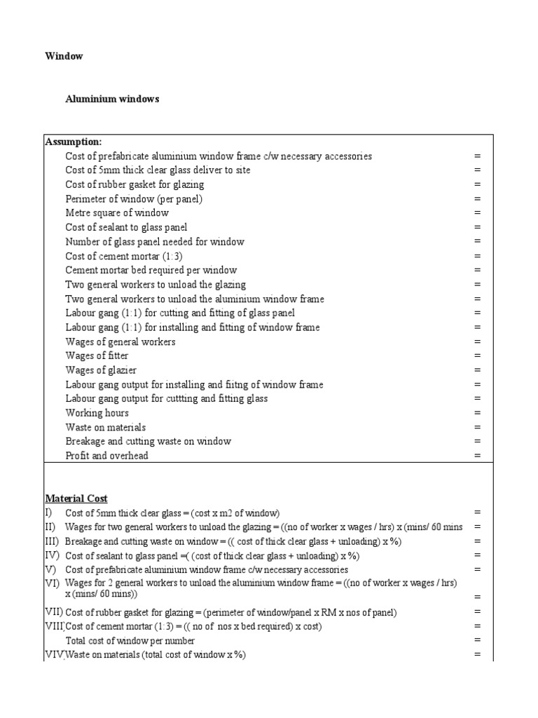 Windows Build Up Rate | Download Free PDF | Window | Building Engineering