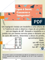 Altura prédio teodolito 80m ângulo 40