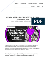 4 Easy Steps To Create Your Own Lesson Plans