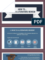 How To Write Literature Review