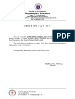 Certificate of Enrolment 2021