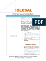 Ficha Tecnica Eglesal - Sal para Ablandador de Agua