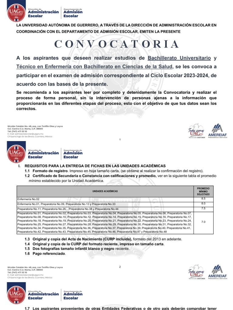 Convocatoria Nms 2023 2024 Pdf