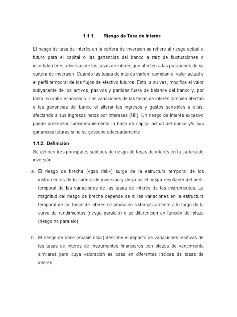 Riesgo de Tasa de Interés en Bancos | PDF | Opción (Finanzas) | Bancos