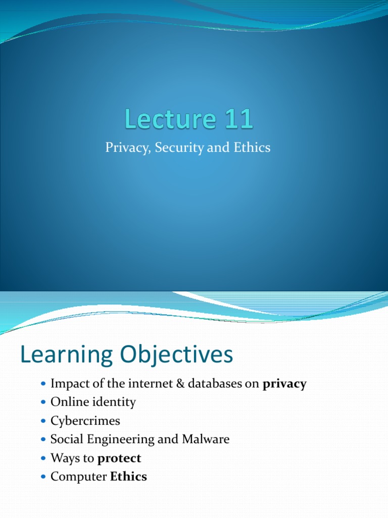 Ethics of Privacy and Cybersecurity | PDF | Security | Computer Security