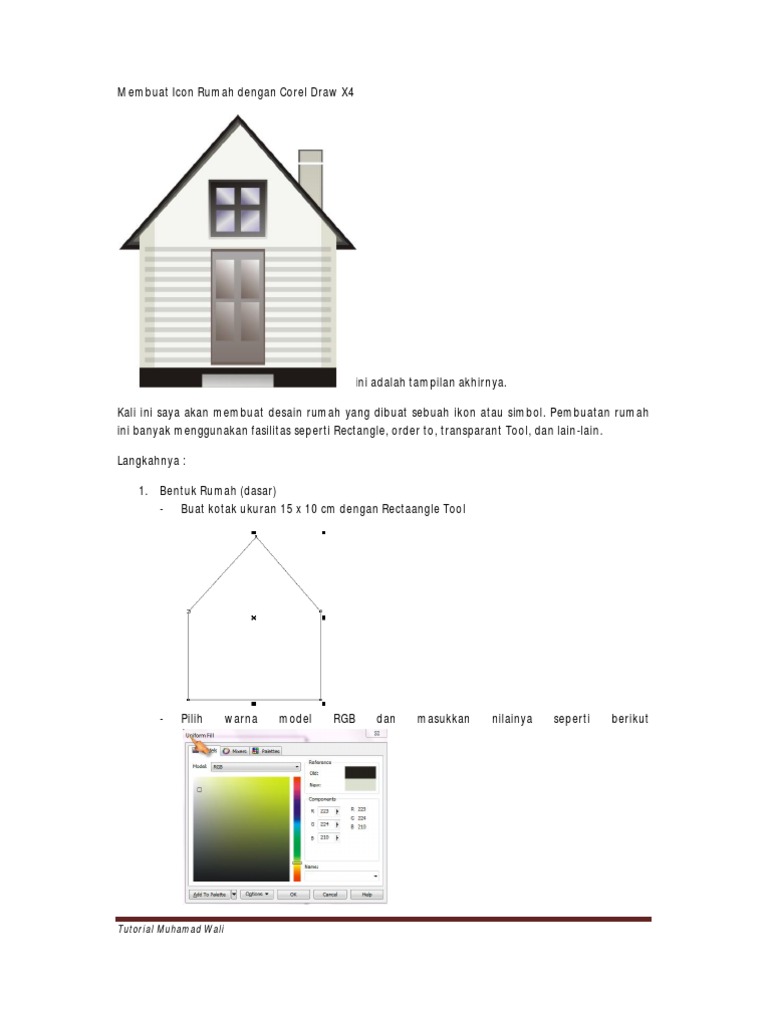 Membuat Icon Rumah Dengan Corel Draw X4 Membuat Icon Rumah Dengan Corel Draw X4