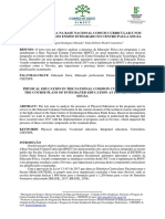 A Educação Física Na Base Nacional Comum Curricular e Nos Planos de Curso Do Ensino Integrado No Centro Paula Souza