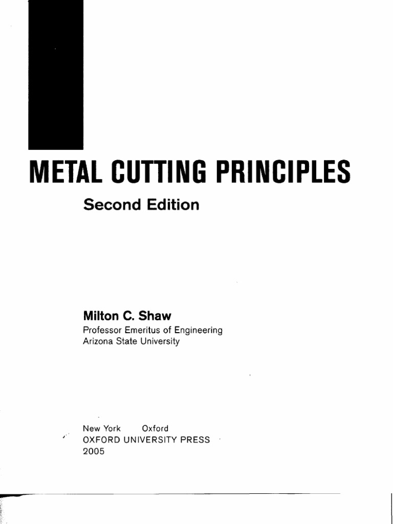 Metal Cutting Principles Overview | PDF