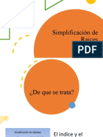 Simplificación de Raices