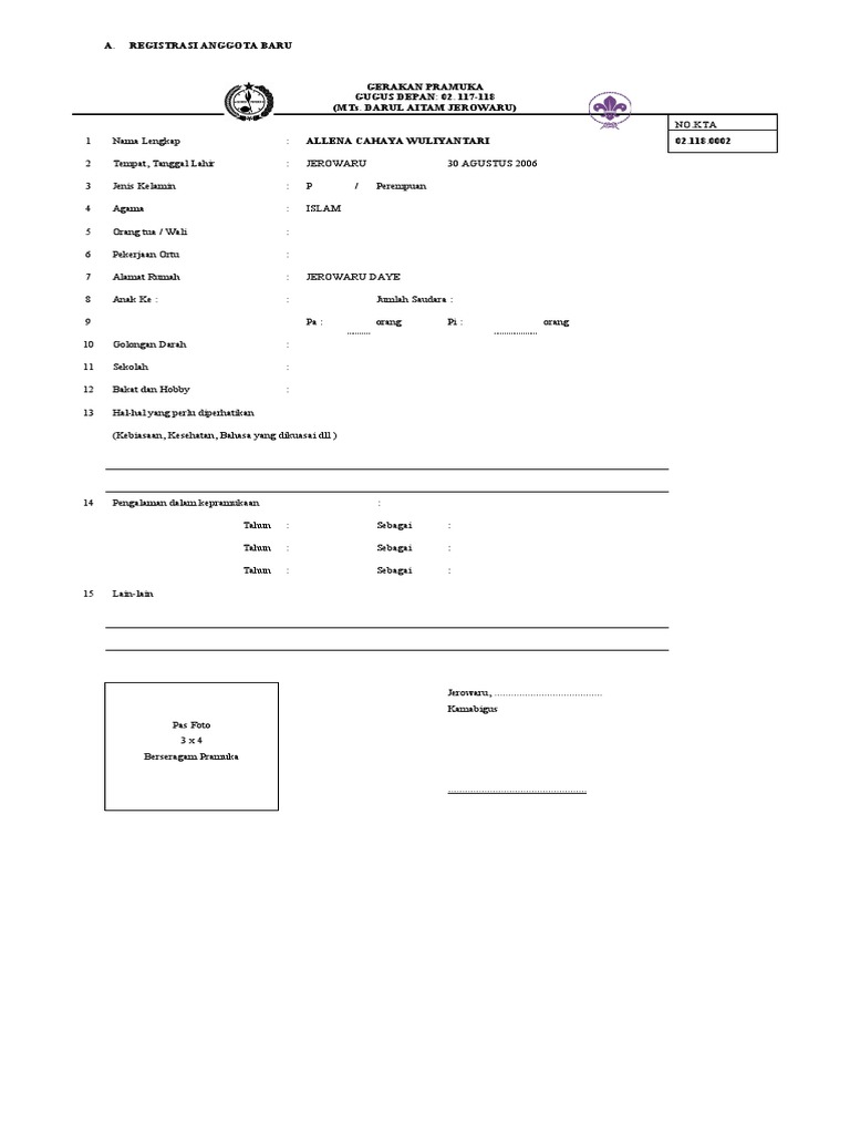 Administrasi pramuka make pdf