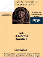 UNIDADE IV - A norma e o ordenamento jurídico