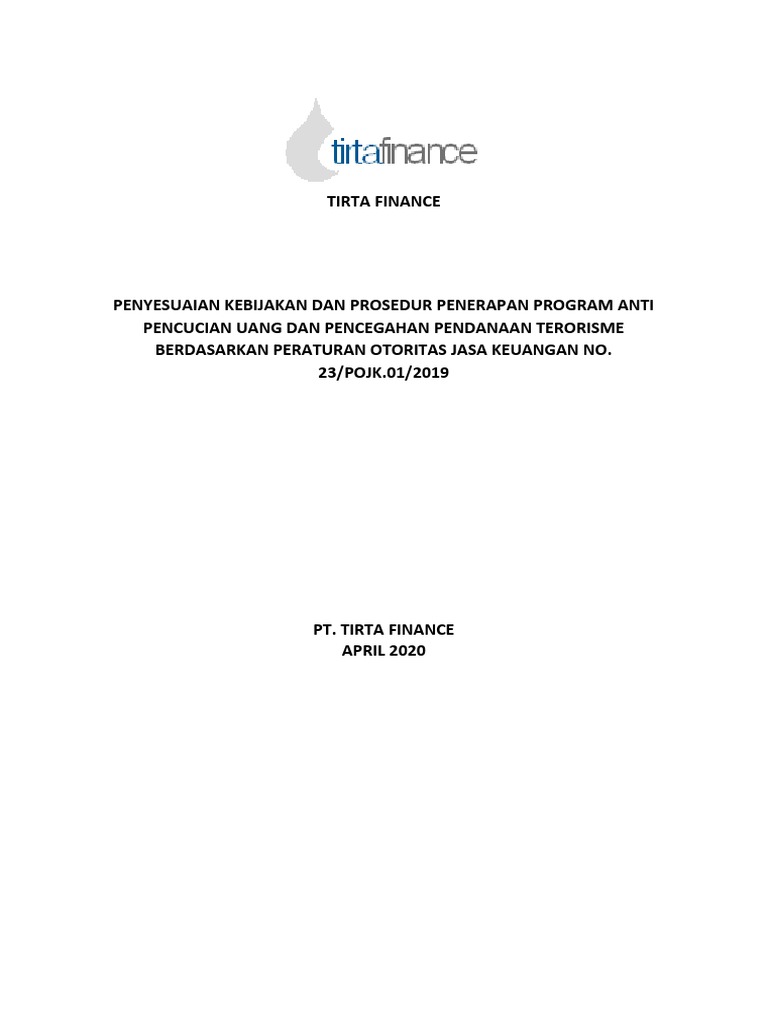 Cover pedoman penyesuaian program apu dan ppt terhadap pojk 23 2019 pdf