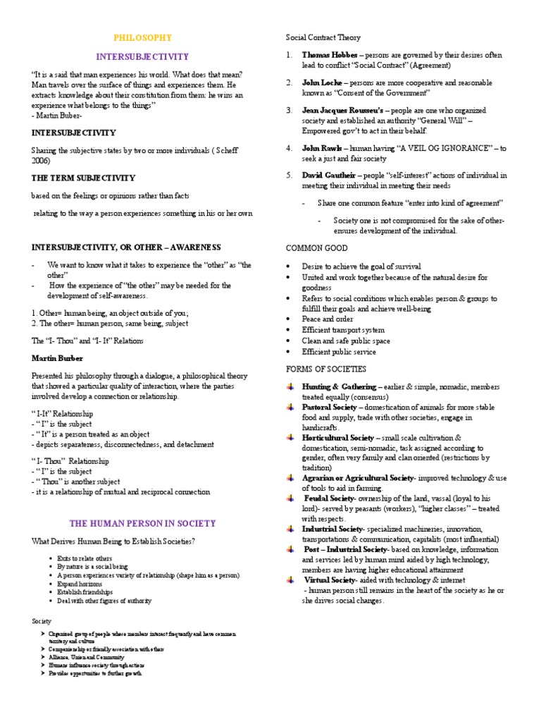 Grade 11 Philosophy 2nd Quarter Review | PDF | Death | Society