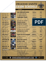 Saints Schedule 2011