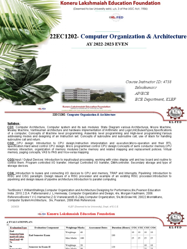 Coa d1 pdf central processing unit input output