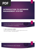 Introduction To Database Management System