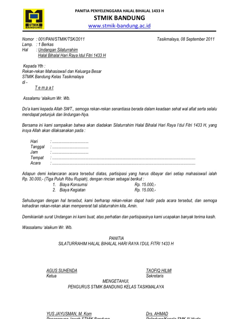 43 Koleksi Contoh Undangan Halal Bihalal Terbaik Gratis