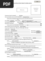 Japan Visa Application Form