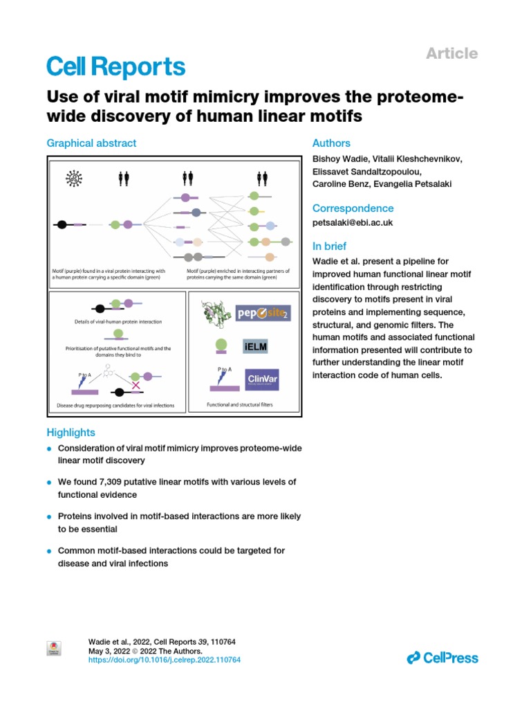 PIIS2211124722005289 | PDF | Protein–Protein Interaction | Proteins