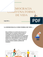 Democracia Como Una Forma de Vida