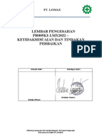 Pr005k3-Lomax 2022 - Ketidaksesuaian