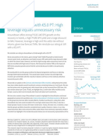 Reinstate at UW With 5.0 PT: High Leverage Equals Unnecessary Risk