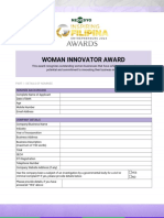 Application Form - WOMAN INNOVATOR AWARD