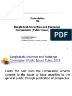 Bangladesh Securities Commission Rules 2015 Presentation