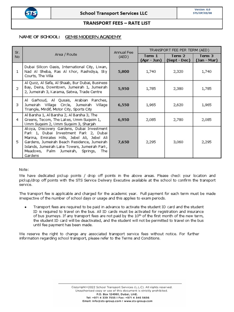 Rate list gems modern academy pdf dubai economies