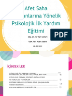 Psikolojik İlk Yardım Eğitimi Kitapçığı