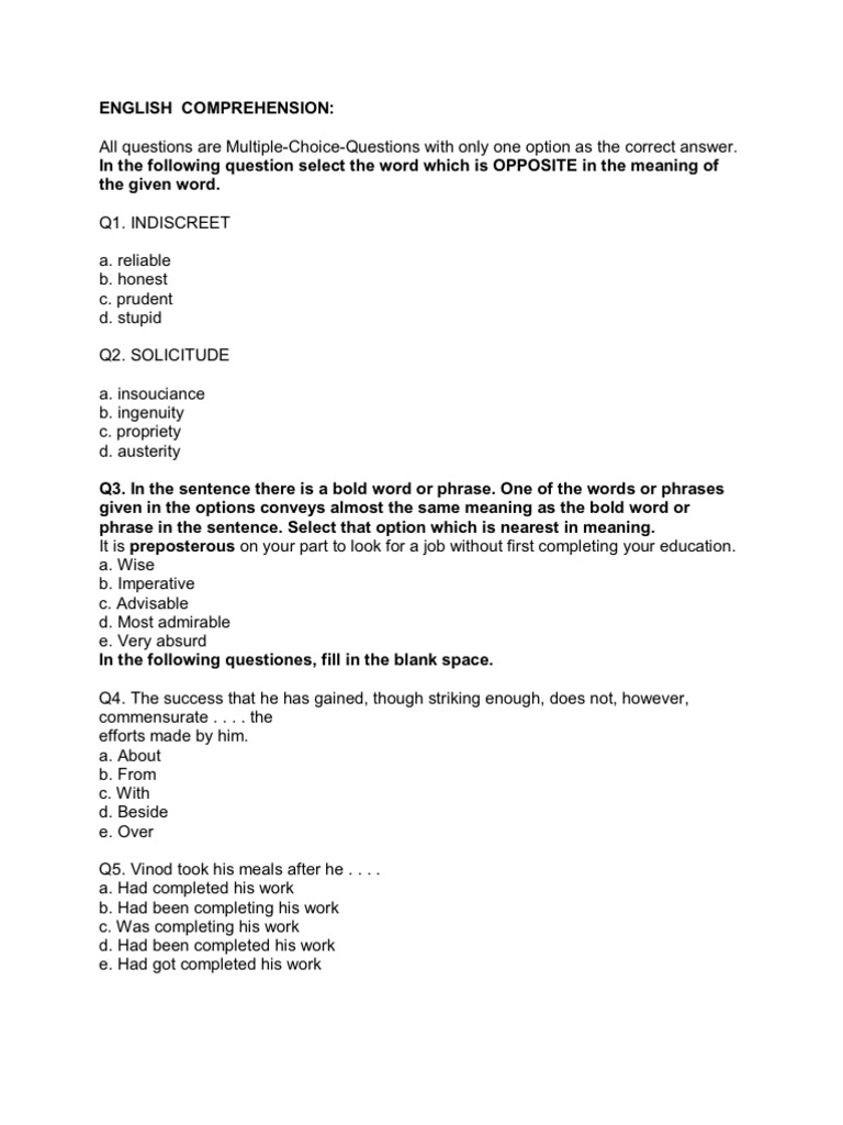 AmcatSample Paper PDF