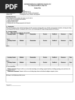 C. Session Plan Template