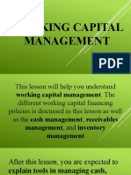 Lesson 5 - Working Capital Management