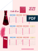 Calendario 2023. Con el color del año. 