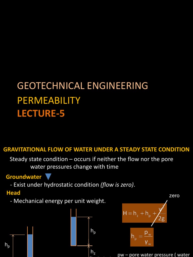 Geothecnical Engg 5 - FLOW OF WATER THROUGH SOIL 2012 | PDF | Aquifer ...