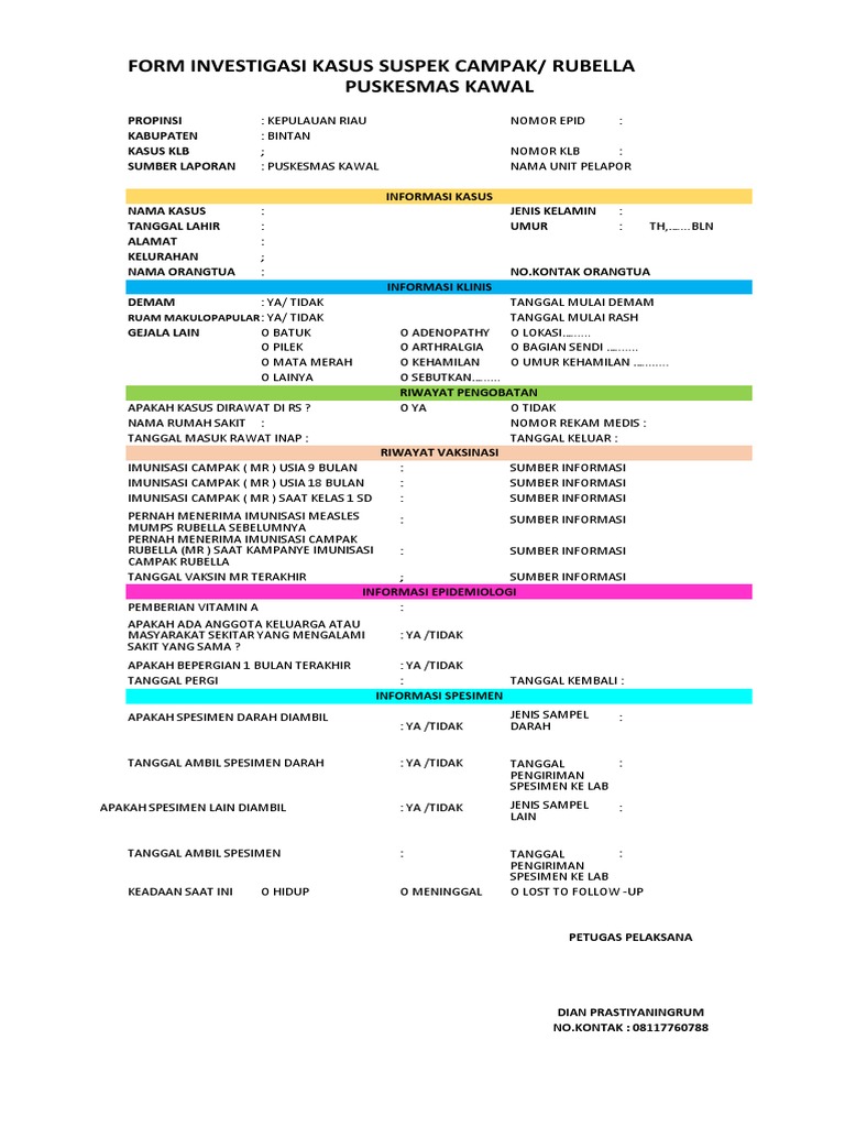 Form Pe Semua Penyakit | PDF