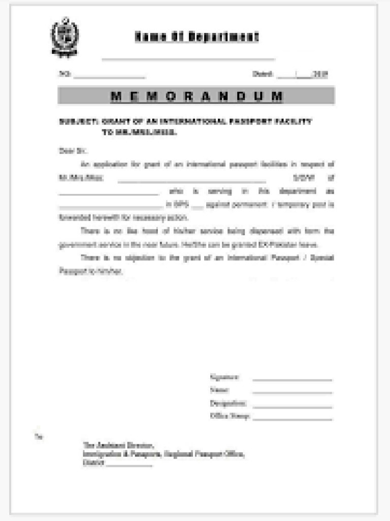 How To Get Noc For Passport For Government Employees