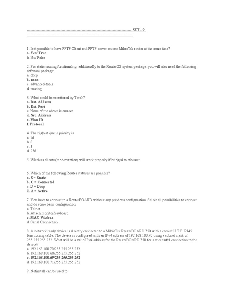 MikroTik RouterOS Certification Practice Questions: Networking ...