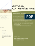 Getigan, Catherine Mae: Professional Summary