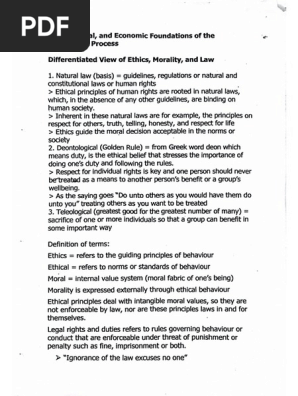 ETHICS NURSING NOTES